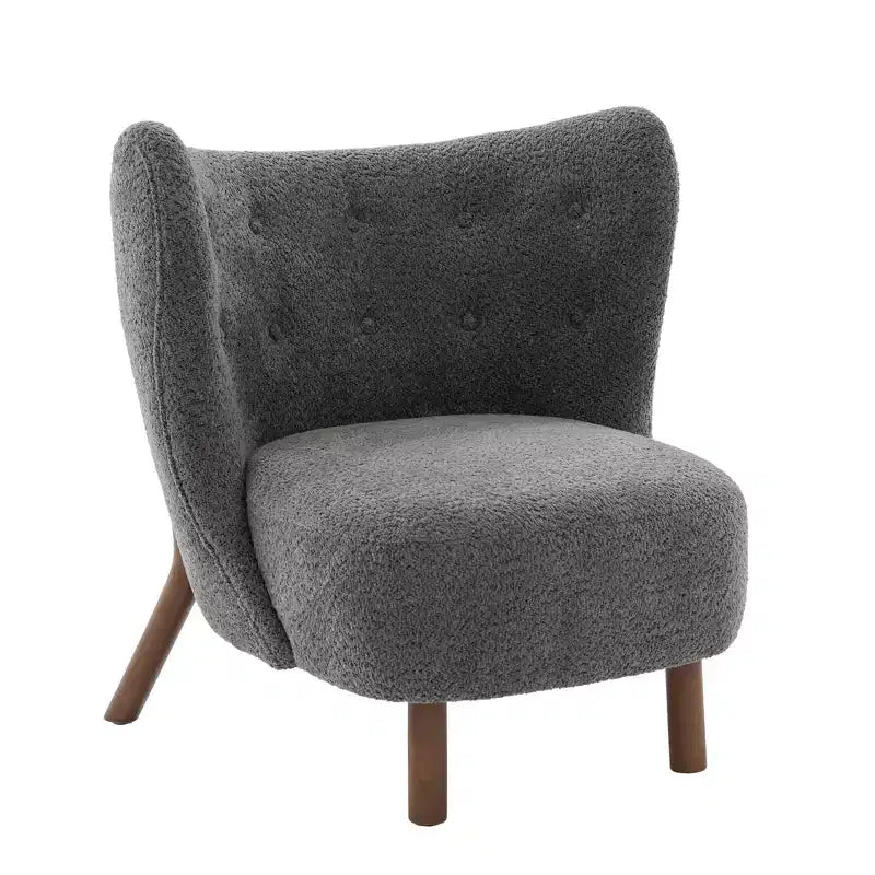 Christopher Knight Home Aurora Accent Chair with Curved Back and Birch Wood Legs