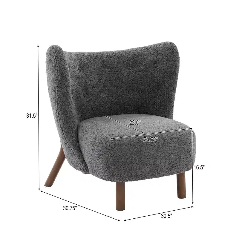 Christopher Knight Home Aurora Accent Chair with Curved Back and Birch Wood Legs