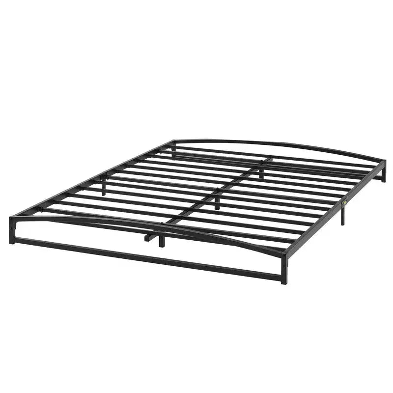6 Inch Black Full Size Bed Frame No Box Spring Needed, Low Bed Frame Full Size,Heavy Duty Metal Platform Beds with Sturdy Steal Slats