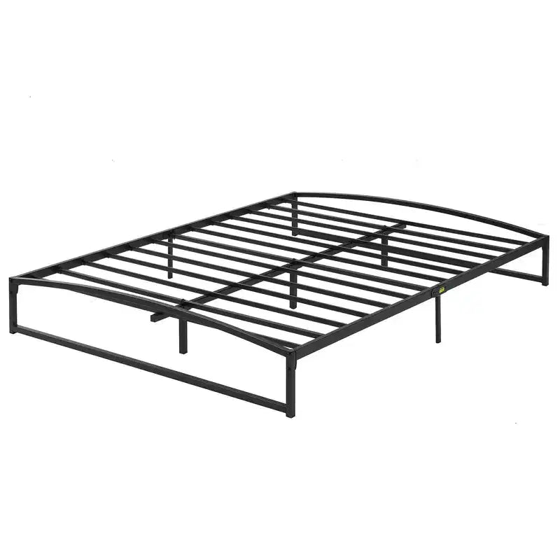 6 Inch Black Full Size Bed Frame No Box Spring Needed, Low Bed Frame Full Size,Heavy Duty Metal Platform Beds with Sturdy Steal Slats