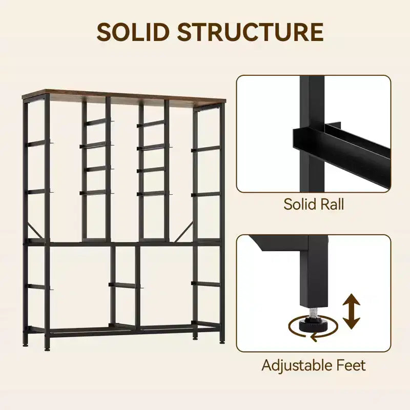 Storage Dresser, Fabric Dresser 15-Drawer Tall Organizer with Wood Top & Metal Structure for Bedroom Living Room Hallway Entryway