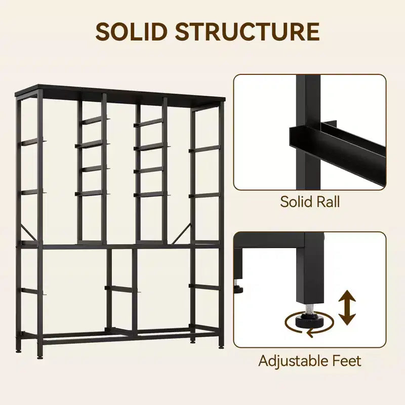 Storage Dresser, Fabric Dresser 15-Drawer Tall Organizer with Wood Top & Metal Structure for Bedroom Living Room Hallway Entryway