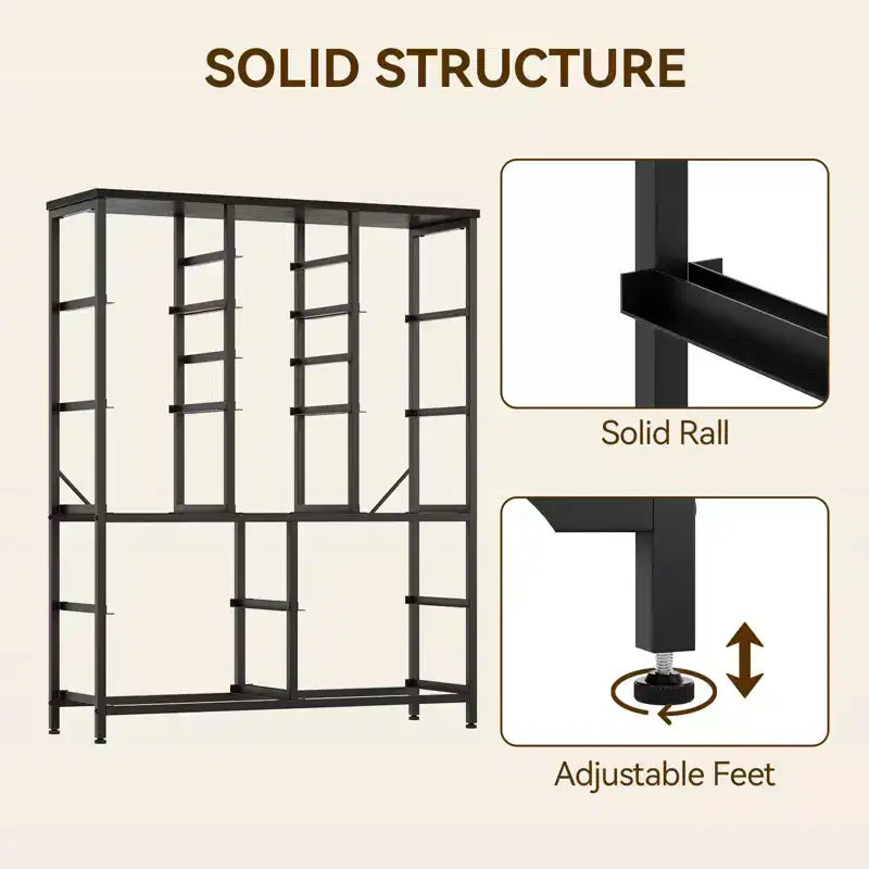 Storage Dresser, Fabric Dresser 15-Drawer Tall Organizer with Wood Top & Metal Structure for Bedroom Living Room Hallway Entryway