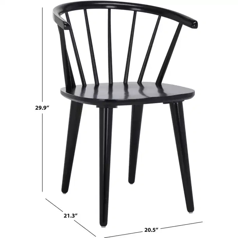 Mandalyn Dining Chair - Set of 2 - DCH8552 - Black - Safavieh