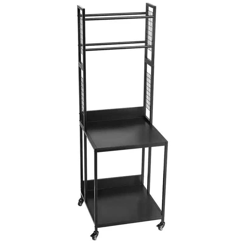 VEVOR 3D Printer Filament Storage Rack, 4-Tier 3D Printer Stand with Filament Storage, Spools Holder Racks Cart with Wheels, Black