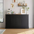 Modern Wooden Sideboard Buffet Cabinet with Drawer & 4 Doors, Freestanding Storage Credenza for Kitchen Dining Room Living Room Coffee Bar