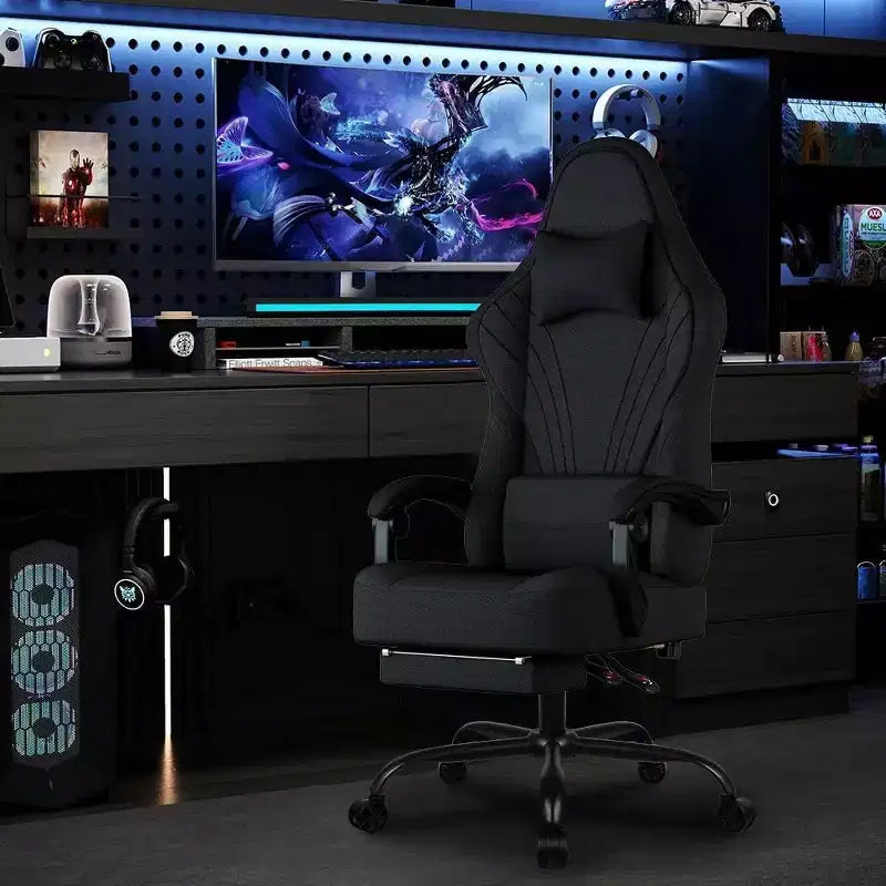 BALHAM TRADE-Gaming Chair with Lumbar Support Fabric Computer Chair Capacity 360 Swivel Adjustable Gamer Chair