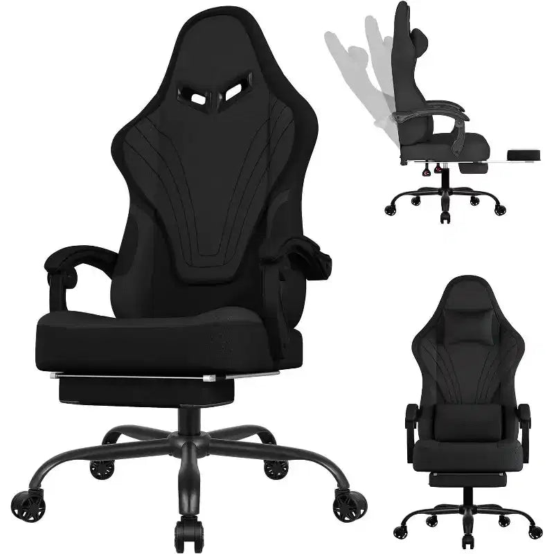 BALHAM TRADE-Gaming Chair with Lumbar Support Fabric Computer Chair Capacity 360 Swivel Adjustable Gamer Chair