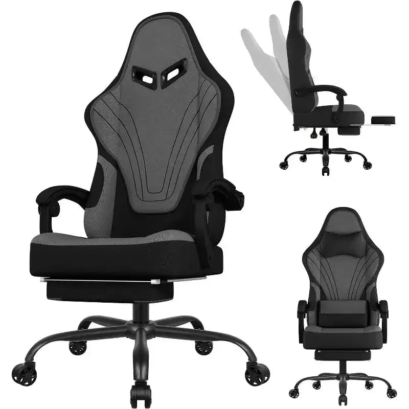 BALHAM TRADE-Gaming Chair with Lumbar Support Fabric Computer Chair Capacity 360 Swivel Adjustable Gamer Chair
