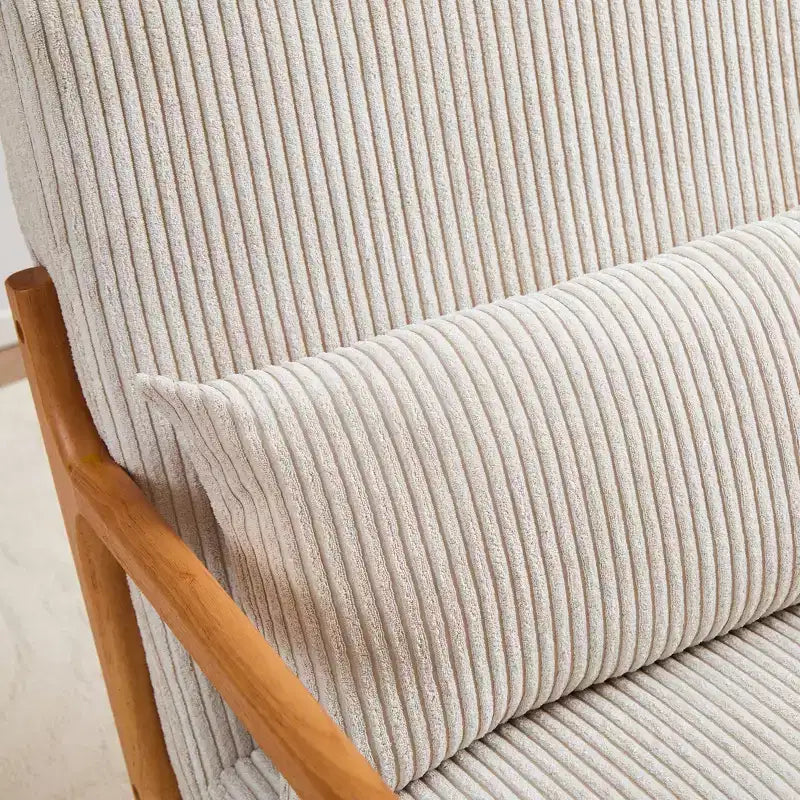 Mid-Century Modern Accent Chair Arm Chair Living Room Chairs with Pillow Upholstered Reading Chair with Solid Wood Frame & Living Room Bedroom Balcony