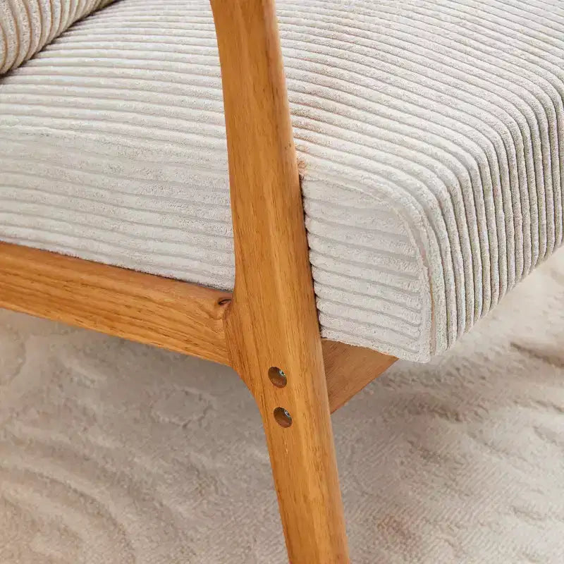 Mid-Century Modern Accent Chair Arm Chair Living Room Chairs with Pillow Upholstered Reading Chair with Solid Wood Frame & Living Room Bedroom Balcony