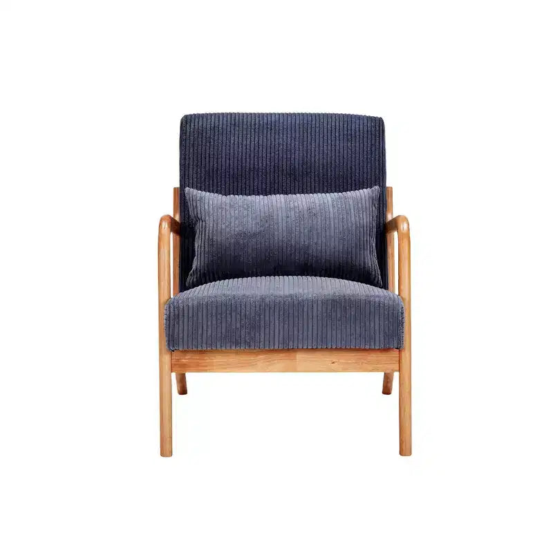 Mid-Century Modern Accent Chair Arm Chair Living Room Chairs with Pillow Upholstered Reading Chair with Solid Wood Frame & Living Room Bedroom Balcony