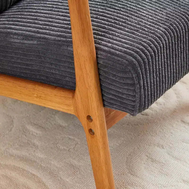 Mid-Century Modern Accent Chair Arm Chair Living Room Chairs with Pillow Upholstered Reading Chair with Solid Wood Frame & Living Room Bedroom Balcony