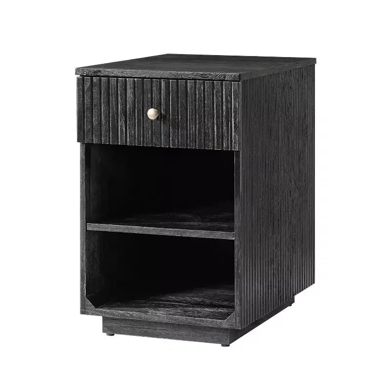 Meg 24 Tall 1-Drawer End Table with Built-In Charging Ports|HULALA HOME