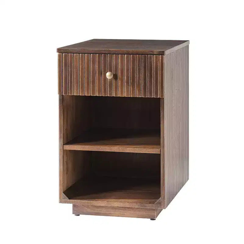 Meg 24 Tall 1-Drawer End Table with Built-In Charging Ports|HULALA HOME