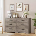Dresser for Bedroom, 6-Drawer Wooden Dresser with Spacious Storage, Versatile Organizer for Living Room Entryway Office