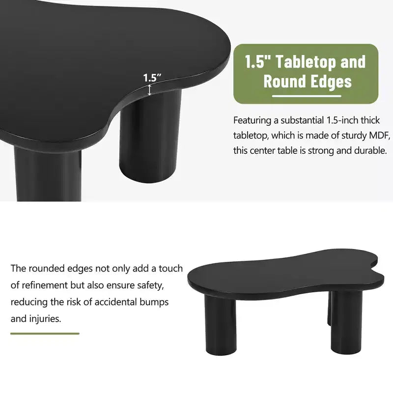 GDFStudio Jackson Cloud Coffee Table with Sturdy Legs