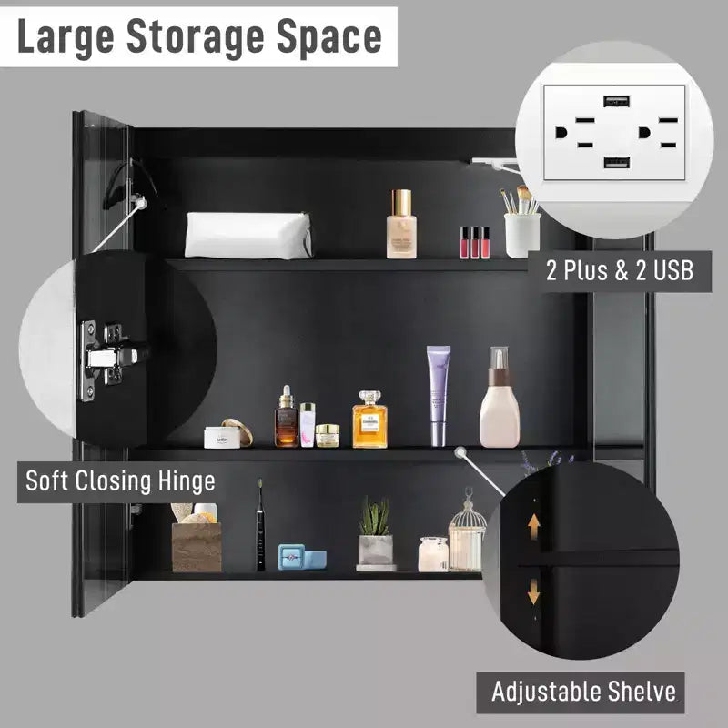 Karl Home Bathroom Wall Cabinet with Mirror