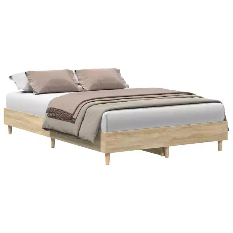 vidaXL Bed Frame 2 pcs 59.84 x 79.92 in Engineered Wood