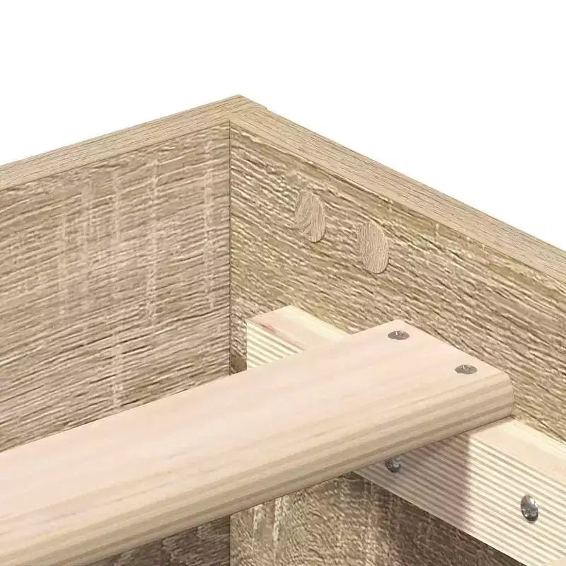 vidaXL Bed Frame 2 pcs 59.84 x 79.92 in Engineered Wood