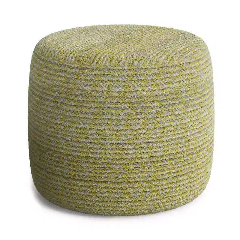 Brodie Round Braided Pouf - WyndenHall