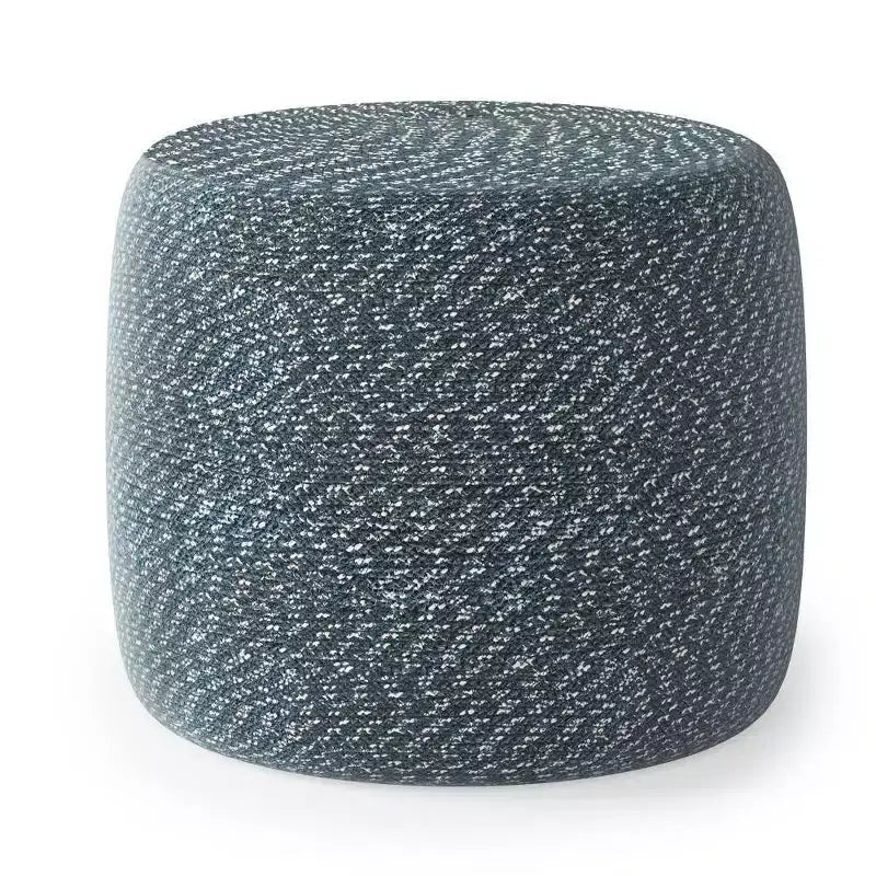 Brodie Round Braided Pouf - WyndenHall